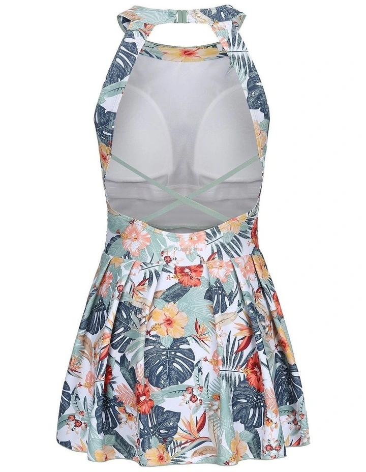 Decathlon | Women's 1-Piece Skirt Swimsuit - CN Amber - GLORY image 2