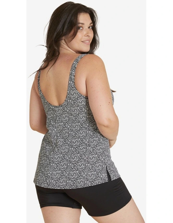 Decathlon | Women's 1-piece Swimsuit Heva Tankini Leo Black image 3