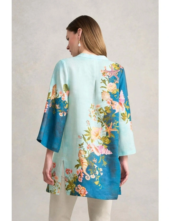 Border Placement Kaftan - Shell Print image 5