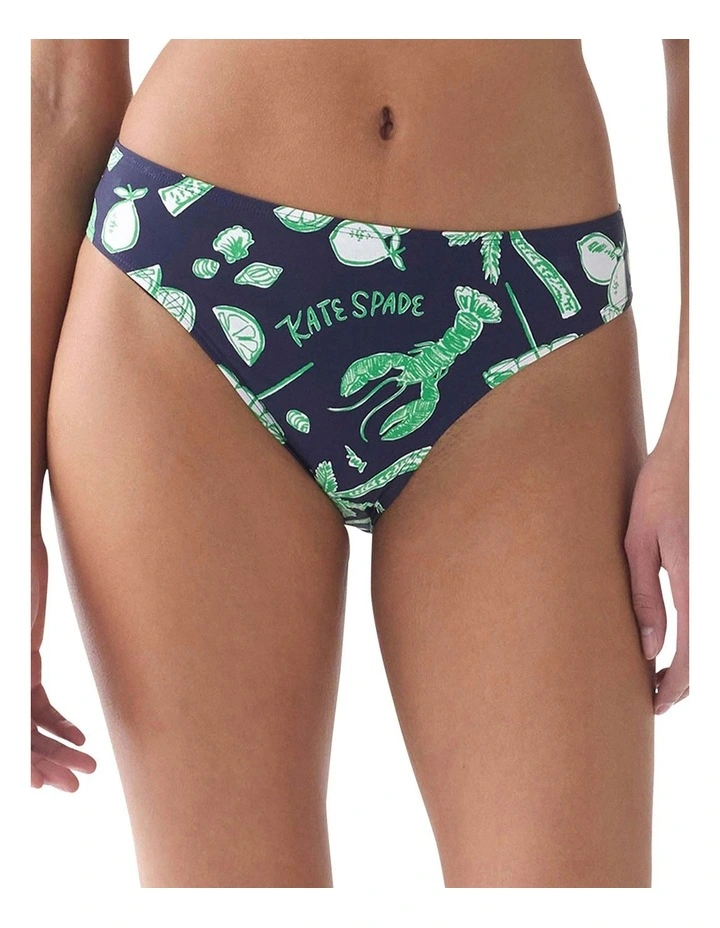 Beachside Mid-Rise High Cut Bikini Bottom image 1