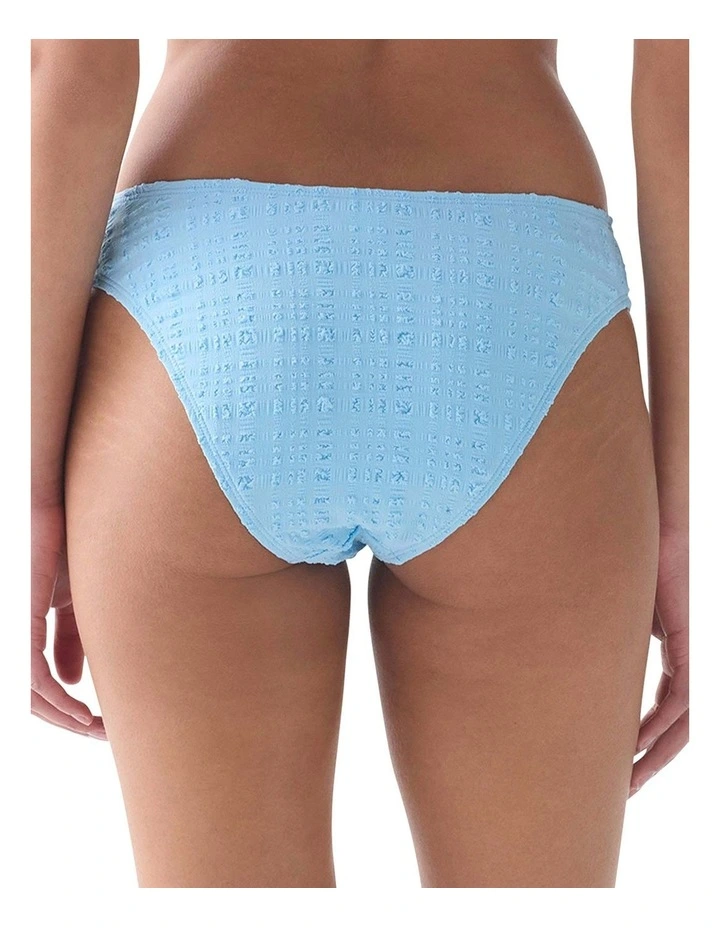 Seersucker Mid-Rise High Cut Bikini Bottom image 2