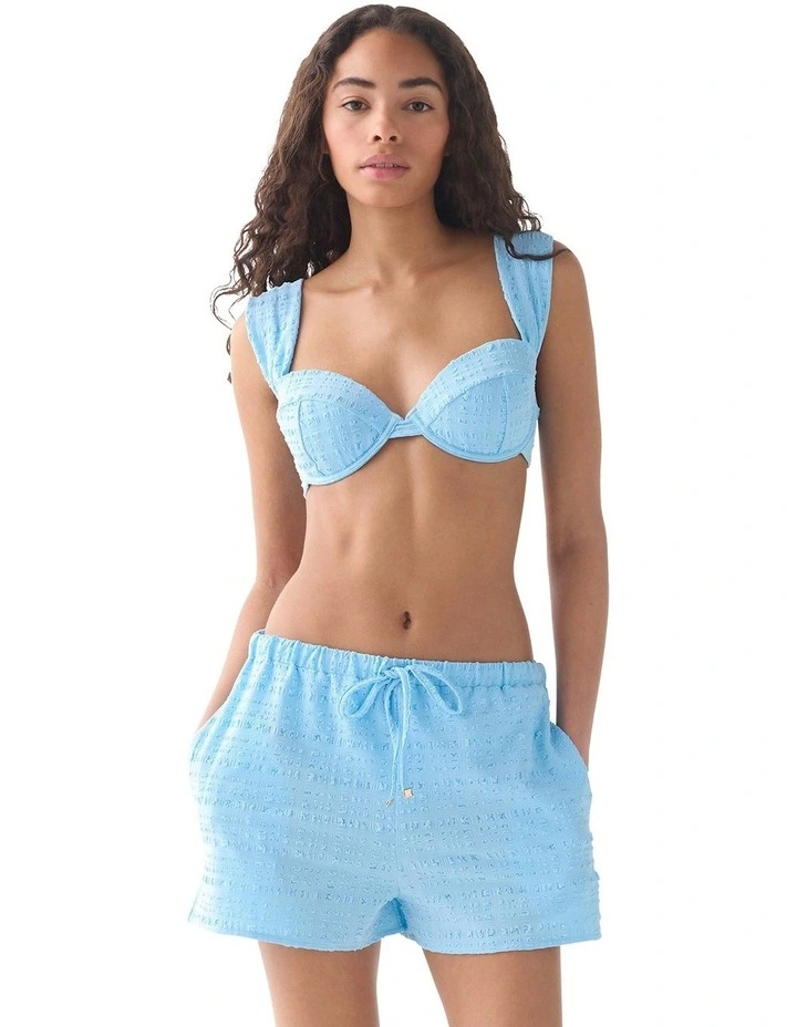 Seersucker Wide Strap Underwired Padded Bikini Top image 3