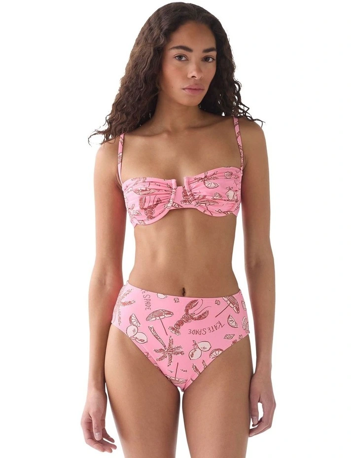 Beachside Ruched Underwired Balconette Bra Bikini Top image 4