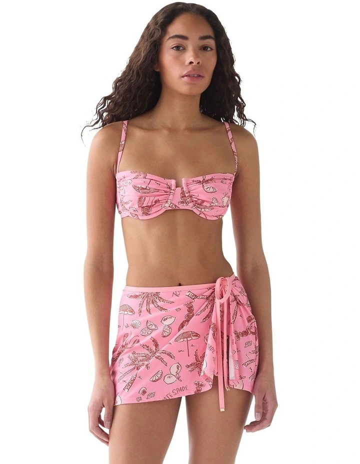 Beachside Ruched Underwired Balconette Bra Bikini Top image 6