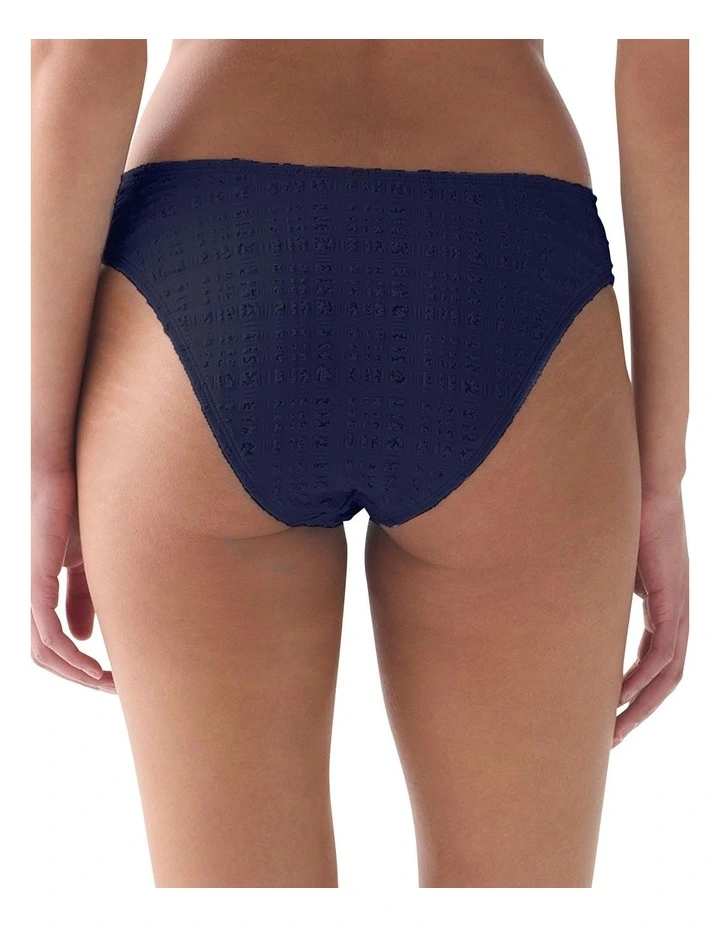 Seersucker Mid-Rise High Cut Bikini Bottom image 2