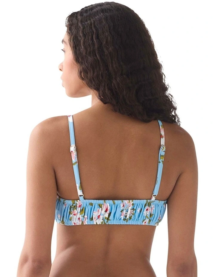 Spring Daisies Underwired Shirred Bandeau Bikini Top image 2
