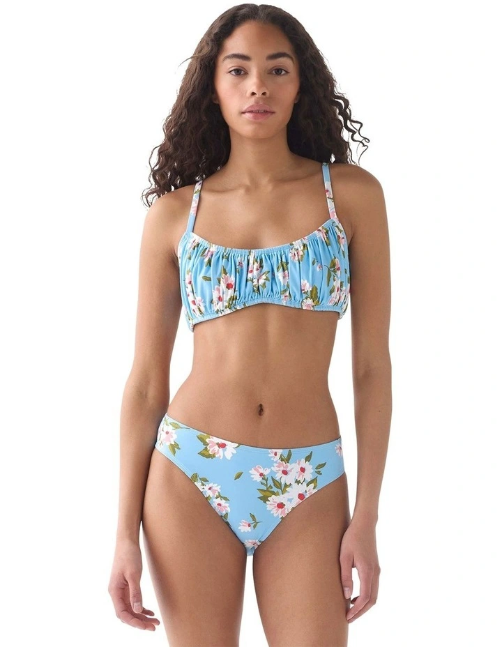 Spring Daisies Underwired Shirred Bandeau Bikini Top image 3