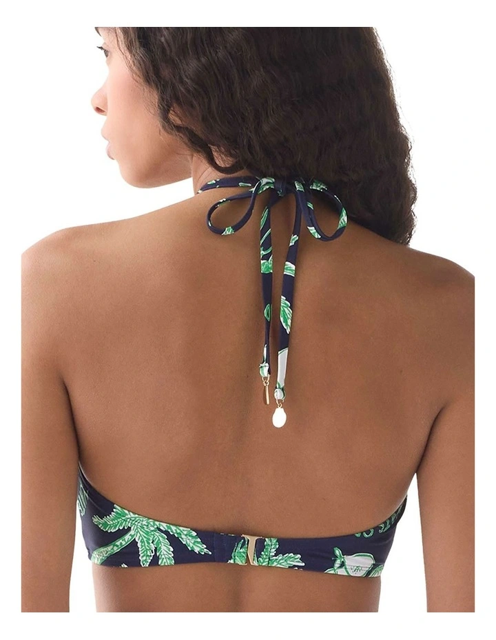 Beachside Ring Detail High Neck Halter Bikini Top image 2