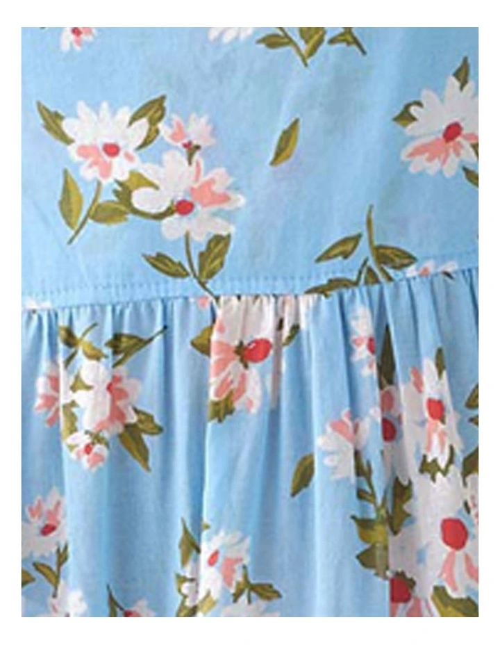 Spring Daisies Tiered Midi Tie-Back Cotton Beach Dress & Cover-Up image 4