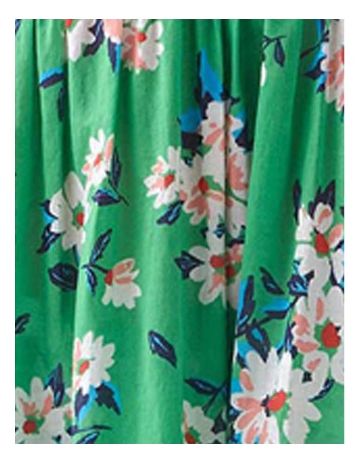 Spring Daisies Tiered Midi Tie-Back Cotton Beach Dress & Cover-Up image 3