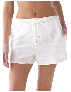 Seersucker Drawstring Waist Beach Shorts