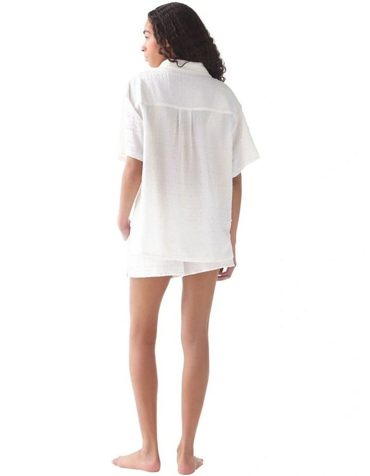 Seersucker Short Sleeve Beach Shirt Cover-Up image 2