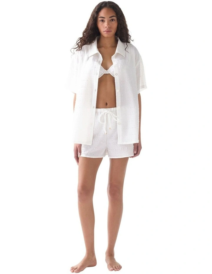 Seersucker Short Sleeve Beach Shirt Cover-Up image 3