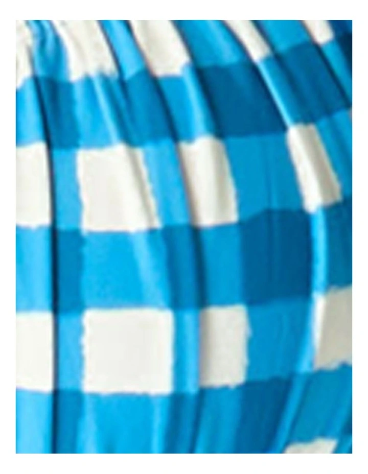 Gingham Underwired Shirred Bandeau Bikini Top image 6