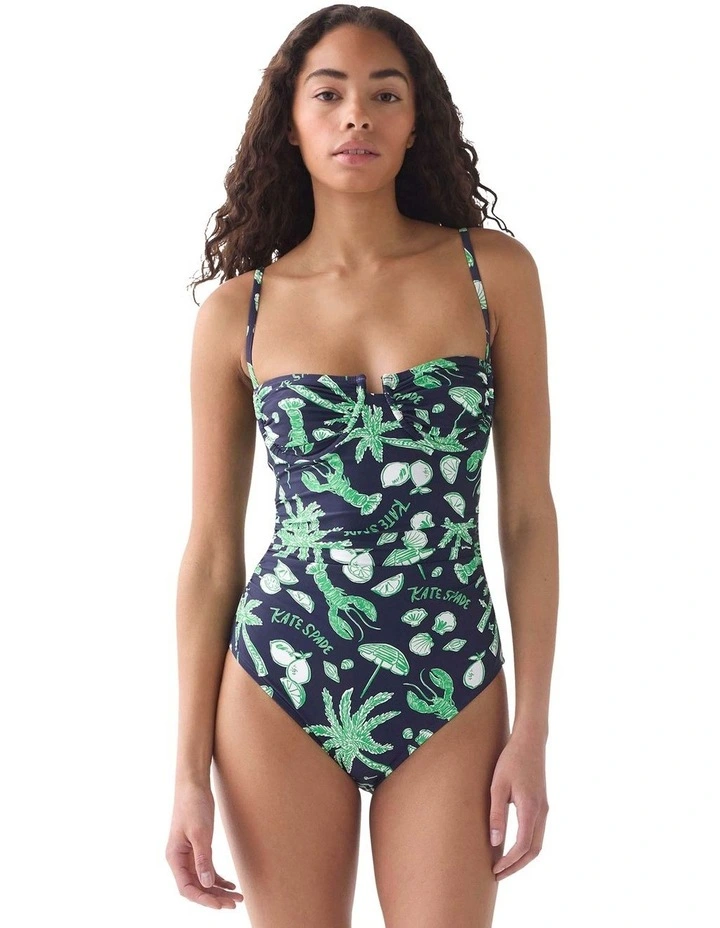 Beachside Open Back Balconette Cup Underwired Swimsuit image 1