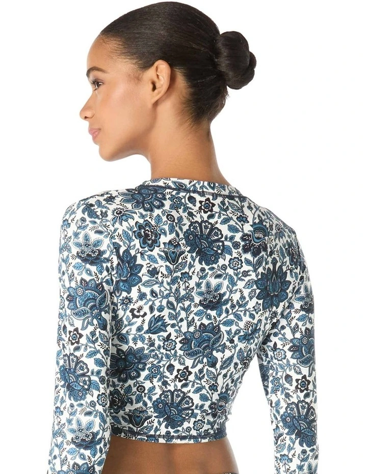 Provincial Fleur Cropped Zip Front Long Sleeve Rashguard image 2