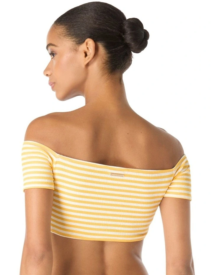 St. Tropez Stripe Off-Shoulder Bandeau Bikini Top image 2