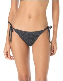 Lurex Crochet Tie Side String Bikini Bottom