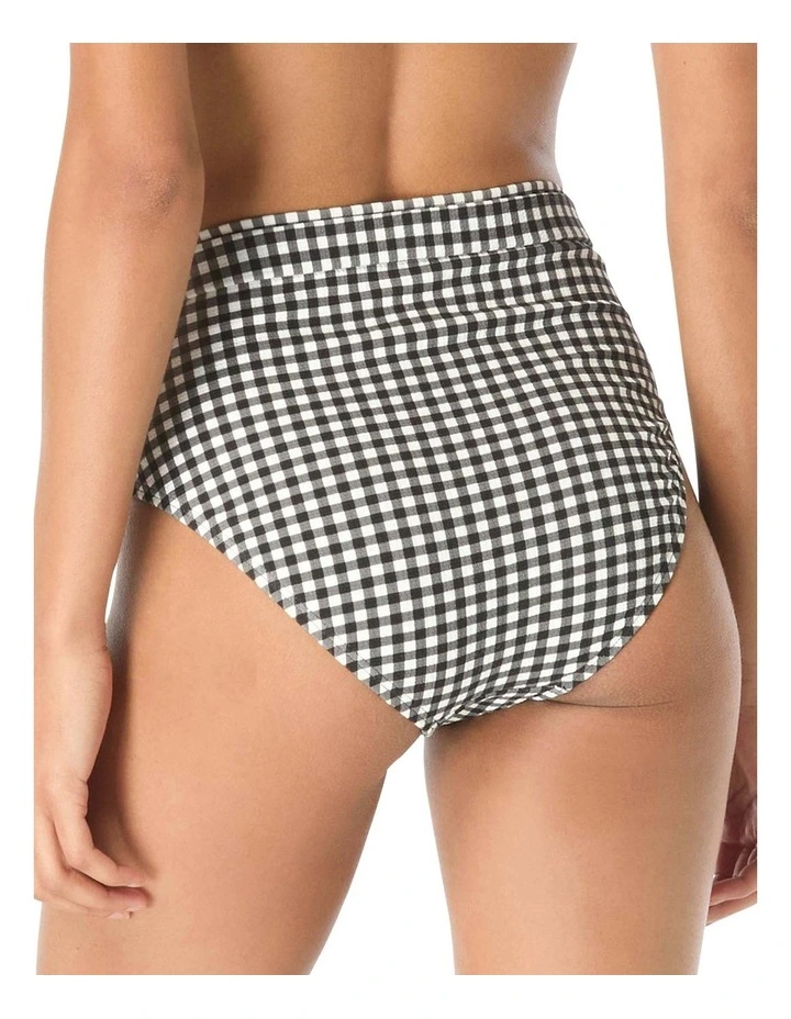 Boho Gingham Belted High Waist Bikini Bottom image 2