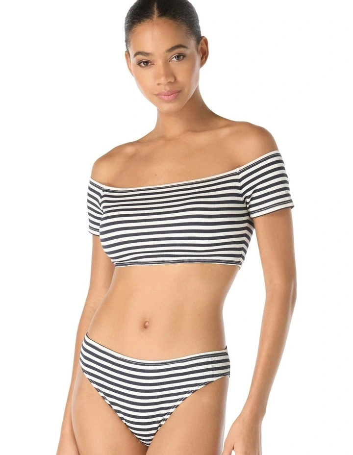 St. Tropez Stripe Off-Shoulder Bandeau Bikini Top image 5