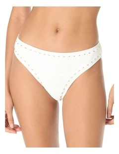 Gold Studded High Cut Bikini Bottom