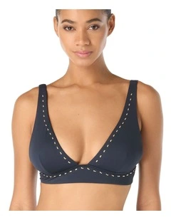 Gold Studded Tall Triangle Padded Bikini Top