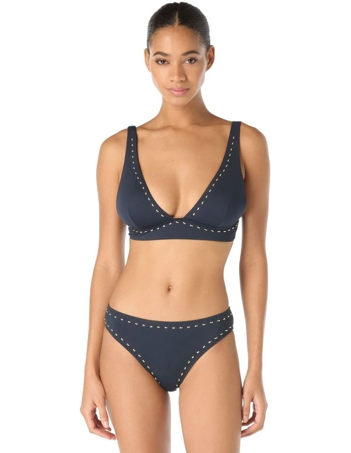 Gold Studded Tall Triangle Padded Bikini Top image 3