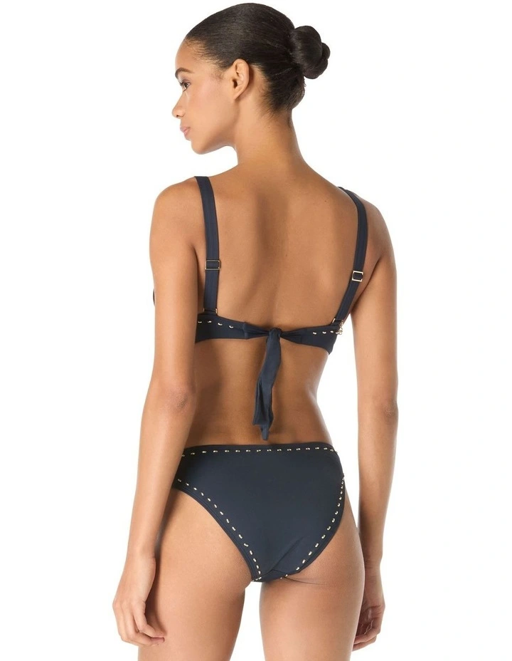 Gold Studded Tall Triangle Padded Bikini Top image 4