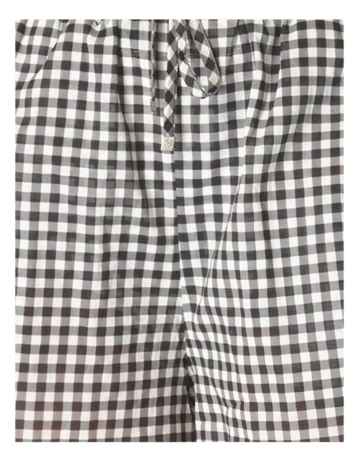 Boho Gingham Drawstring Beach Shorts With Pockets image 5