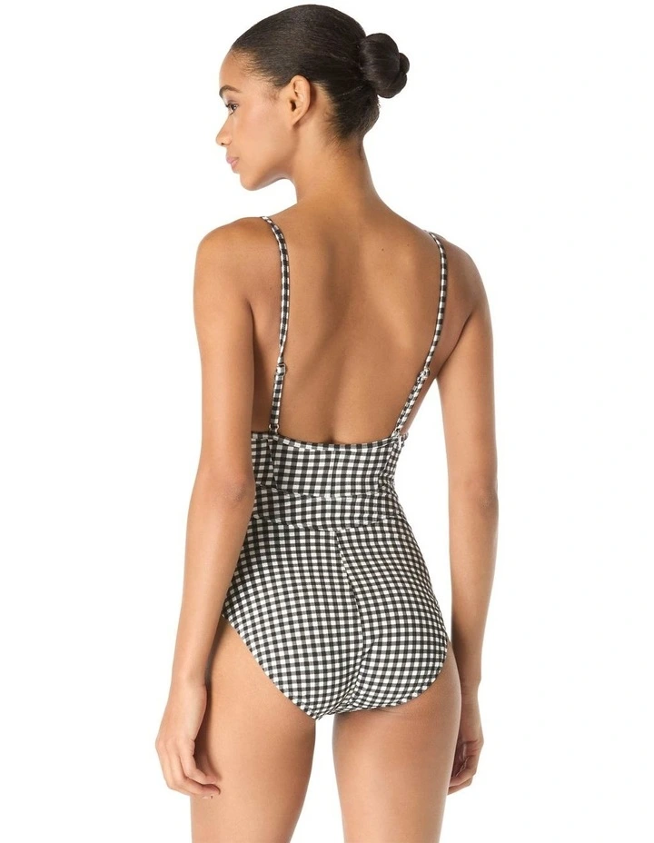 Boho Gingham Underwired Low Back One-Piece Swimsuit image 2
