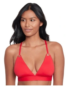 Beach Club Solids Toggle Padded Triangle Bikini Top