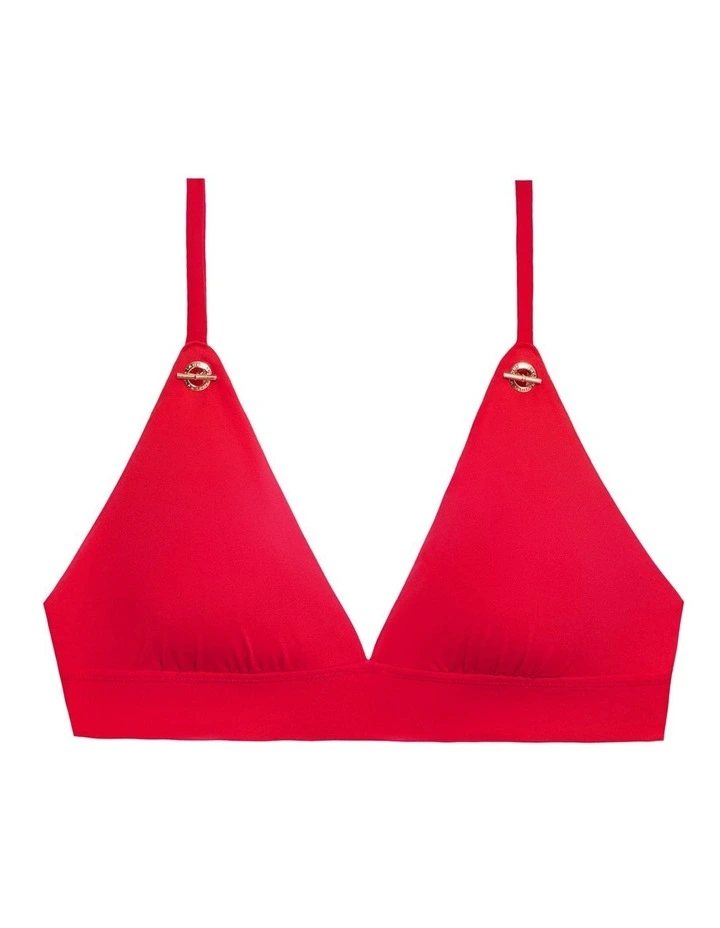 Beach Club Solids Toggle Padded Triangle Bikini Top image 6
