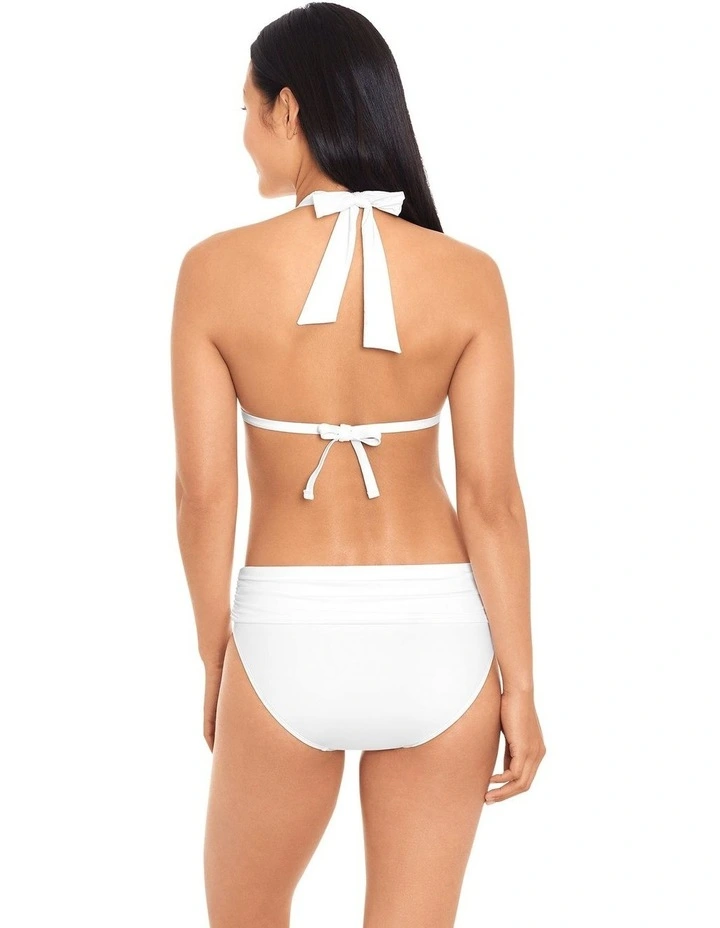 Beach Club Solids Wide Shirred Band Hipster Bikini Bottom image 4