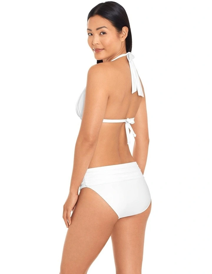 Beach Club Solids Wide Shirred Band Hipster Bikini Bottom image 5