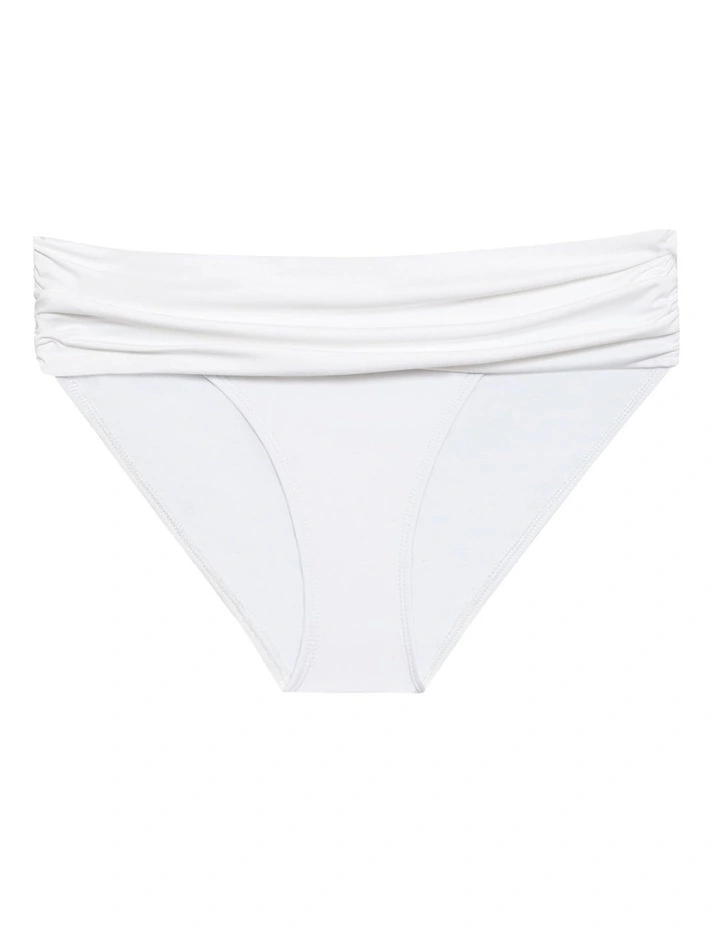 Beach Club Solids Wide Shirred Band Hipster Bikini Bottom image 6