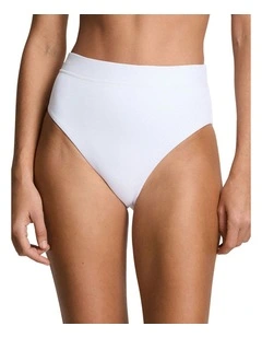 Ottoman Rib Shaping High Waist Bikini Bottom