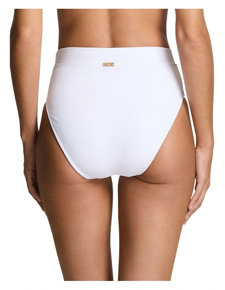 Ottoman Rib Shaping High Waist Bikini Bottom image 2