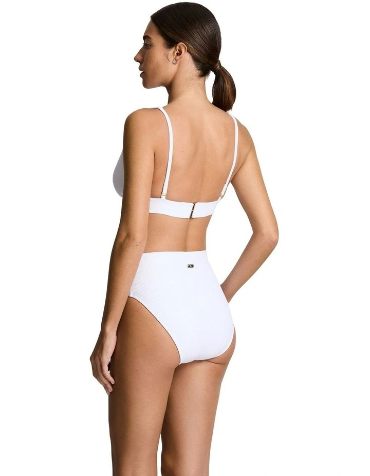 Ottoman Rib Shaping High Waist Bikini Bottom image 4