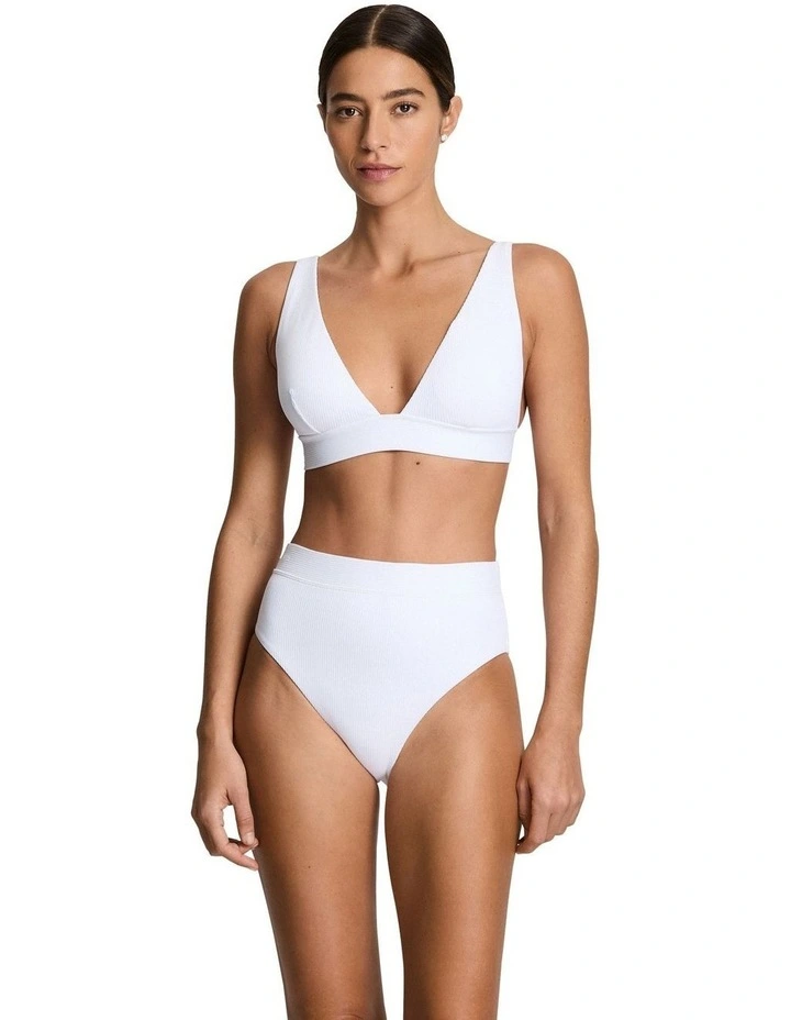Ottoman Rib Shaping High Waist Bikini Bottom image 5
