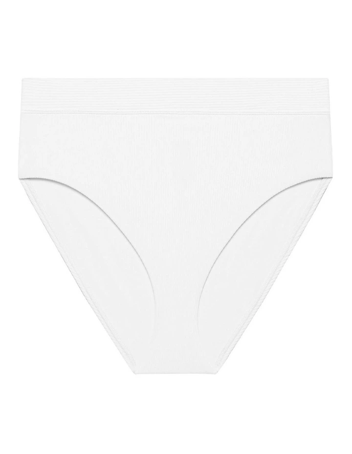 Ottoman Rib Shaping High Waist Bikini Bottom image 7