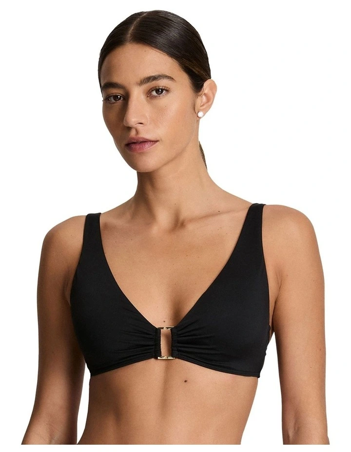 Beach Club Ring Detail V Neck Padded Bikini Top image 1