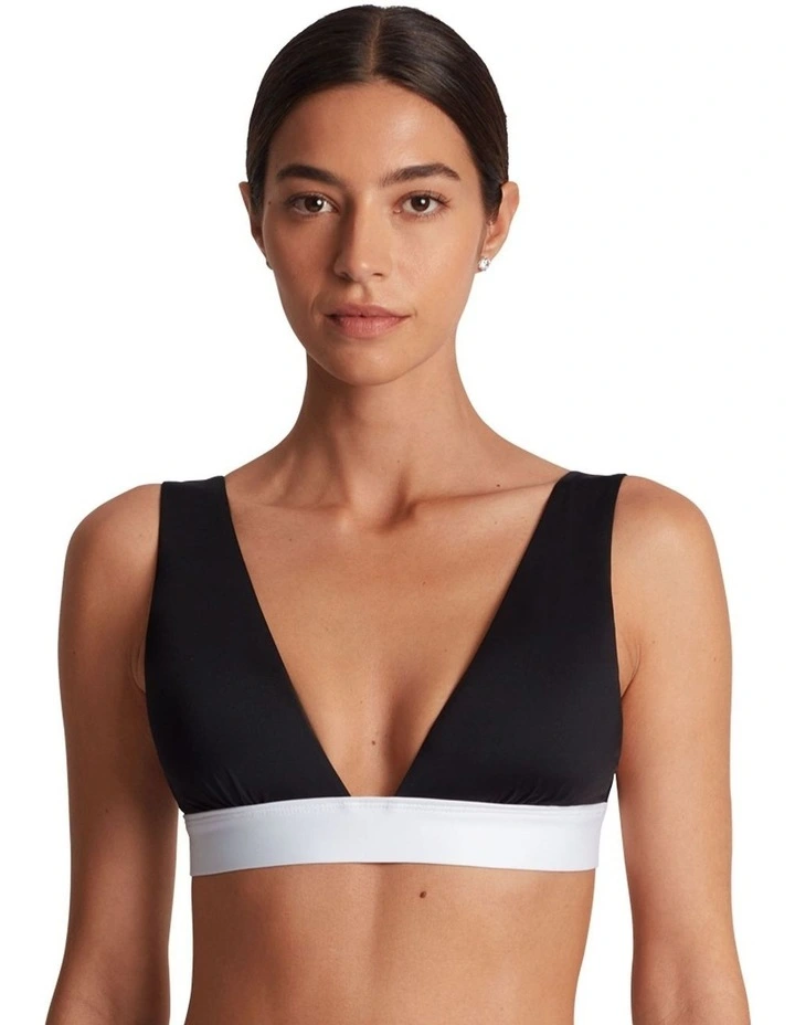 Bel Air Two Tone Wide Strap Padded Bikini Top image 1