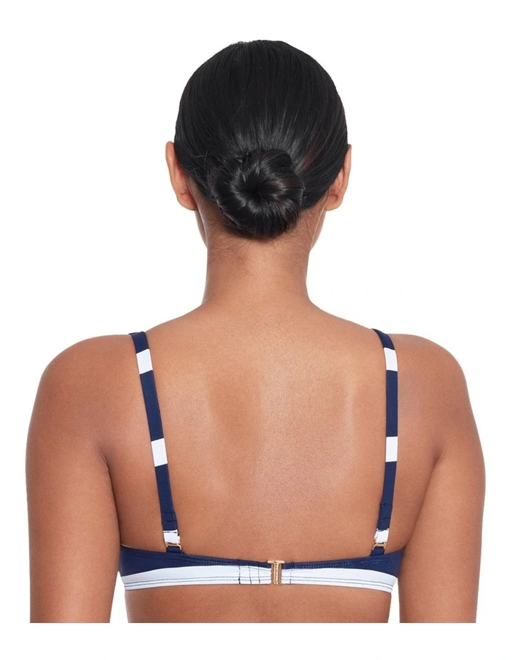 Mariner Stripe Ring Detail Padded Bikini Top image 2