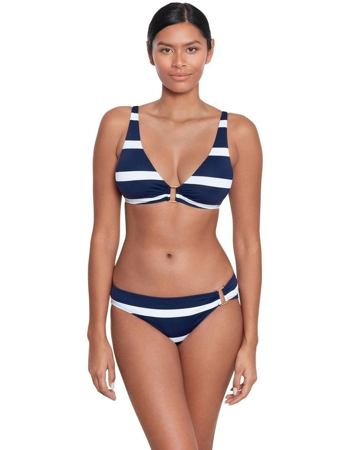 Mariner Stripe Ring Detail Padded Bikini Top image 3