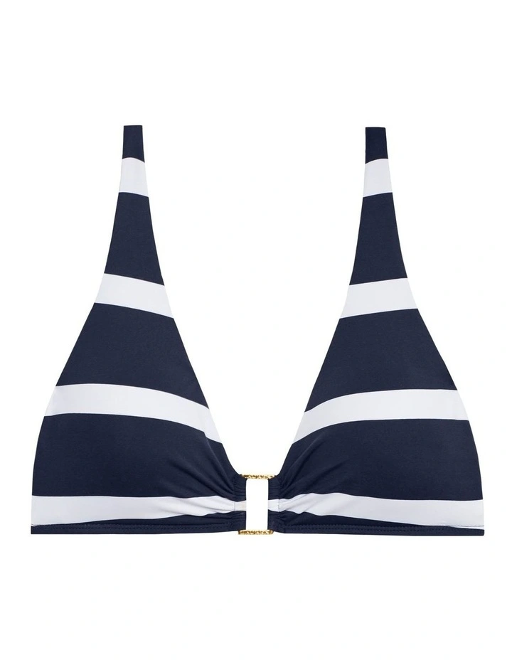 Mariner Stripe Ring Detail Padded Bikini Top image 6