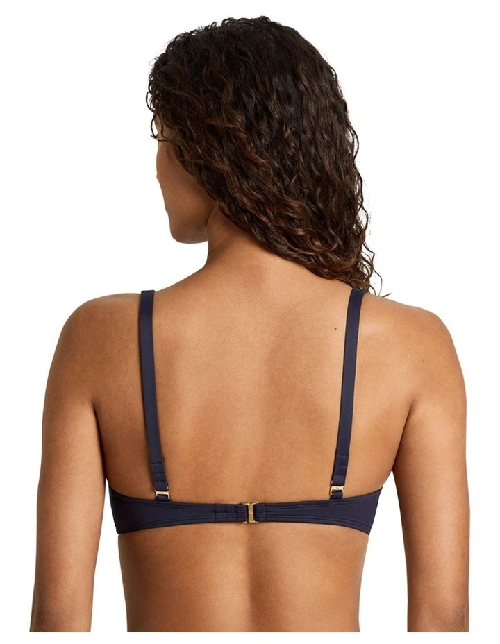 Beach Club Ring Detail V Neck Padded Bikini Top image 2