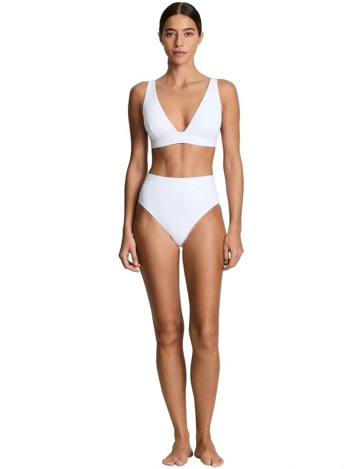 Ottoman Rib Wide Strap V Neck Padded Bikini Top image 6