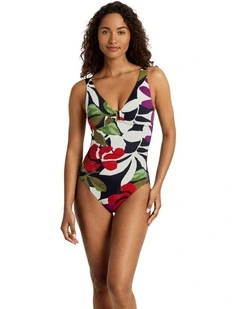 Modern Jungle Floral Ring Detail Underwired Shaping Swimsuit