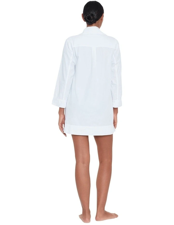Cotton Tunic Style Mini Beach Dress Cover Up image 2
