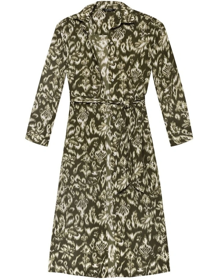 Artisan Warp Floral Cotton Midi Shirt Dress & Beach Cover-Up image 6